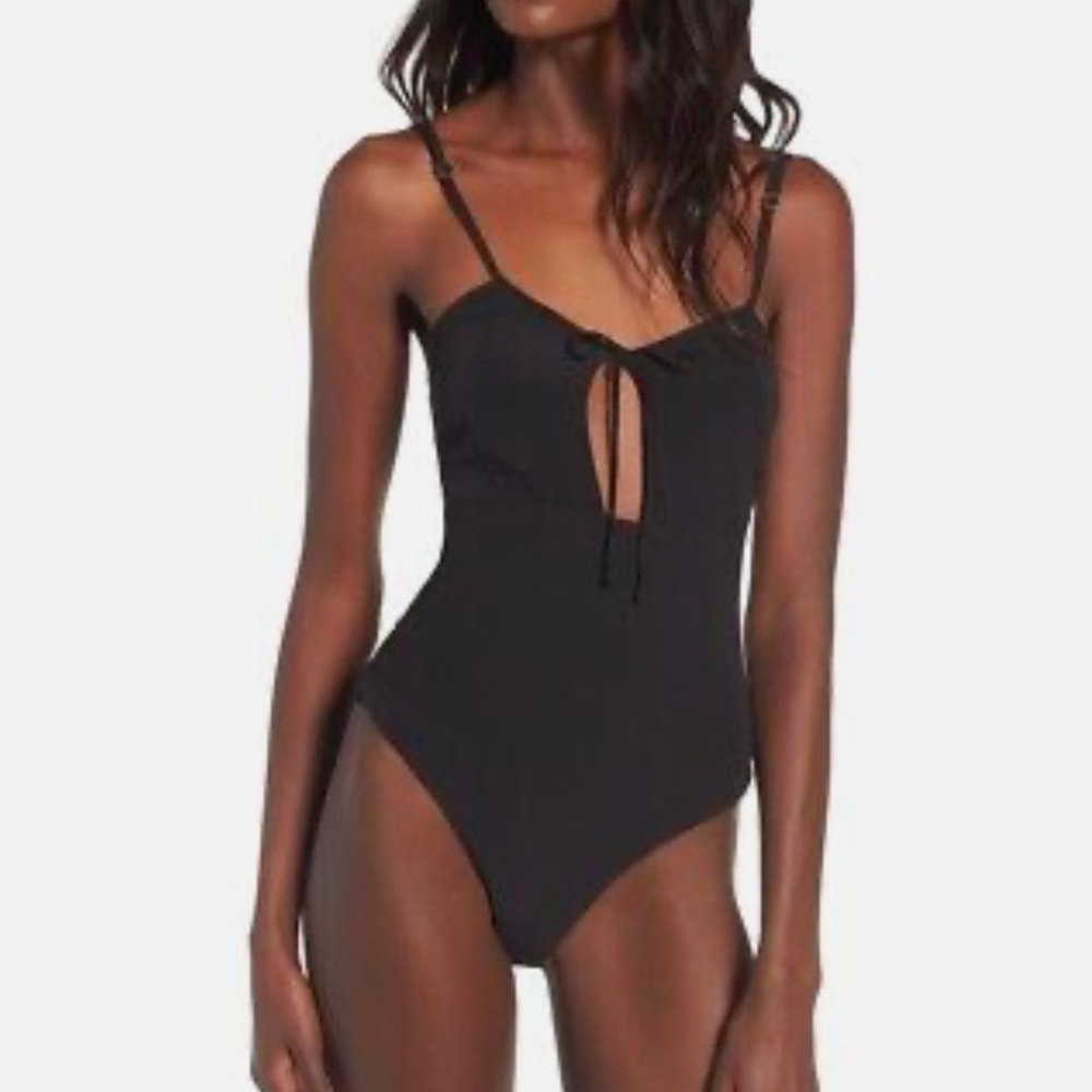 For Love and Lemons Black Bodysuit, S